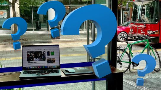 DK's answers on Steelers, Penguins, Pirates at the Downtown desk! taken in Downtown (Live Qs)